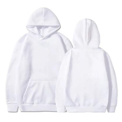White hooded sweatshirt with front pouch pocket and ribbed cuffs from rapper c.r.o new era trap tour 2025 hoodie