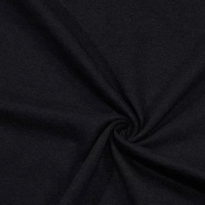 Black soft-textured knit fabric with subtle heathered finish for rapper clarent album hip hop retro tour graphics t-shirt