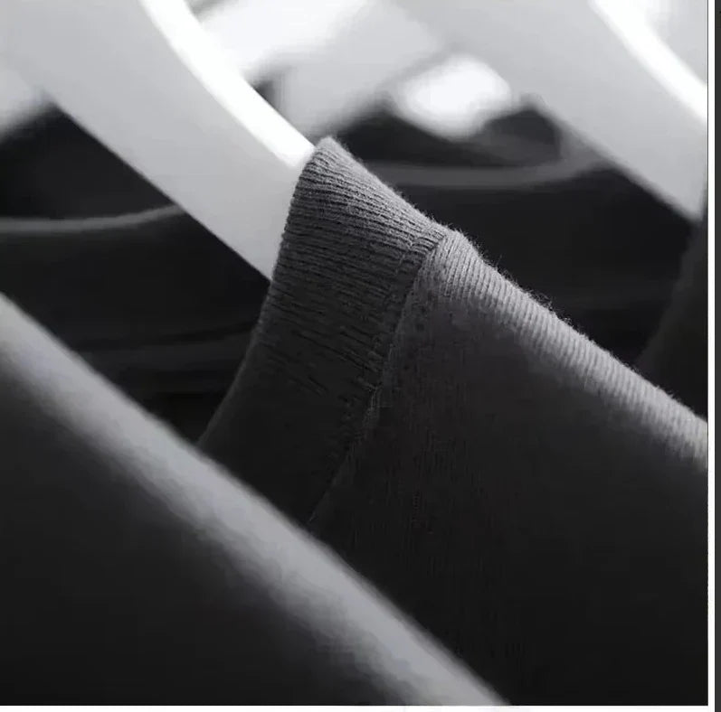 Black ribbed knit collar on delaossa la madruga tour 2026 cotton t shirt for men hip hop streetwear style