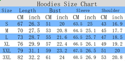 Hoodie size chart in cm and inches for rapper feid ferxxo ferxxo hoodie men and women sweatshirt print sizes s to 3xl