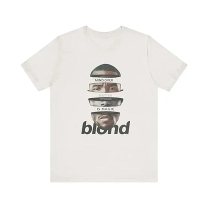 Off-white rapper frank retro short-sleeved cotton t-shirt with layered graphic and blond fashion oversized style