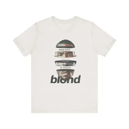 Off-white rapper frank retro short-sleeved cotton t-shirt with layered face graphic text for hip hop ocean blond fashion oversized style