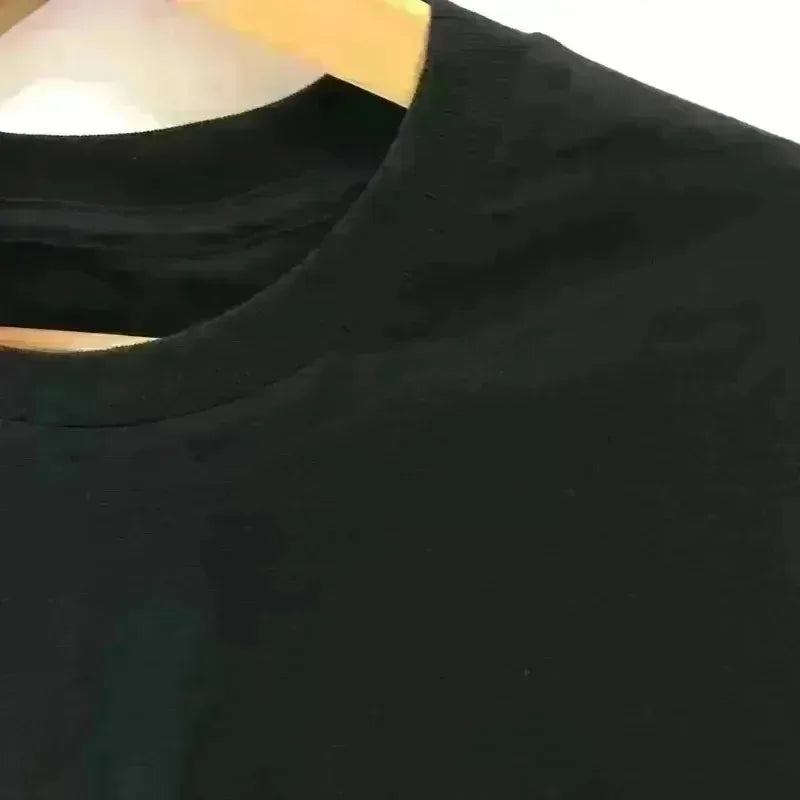 Black cotton rapper plk face graphic print t-shirt with oversized fashion pop style and vintage hip hop design