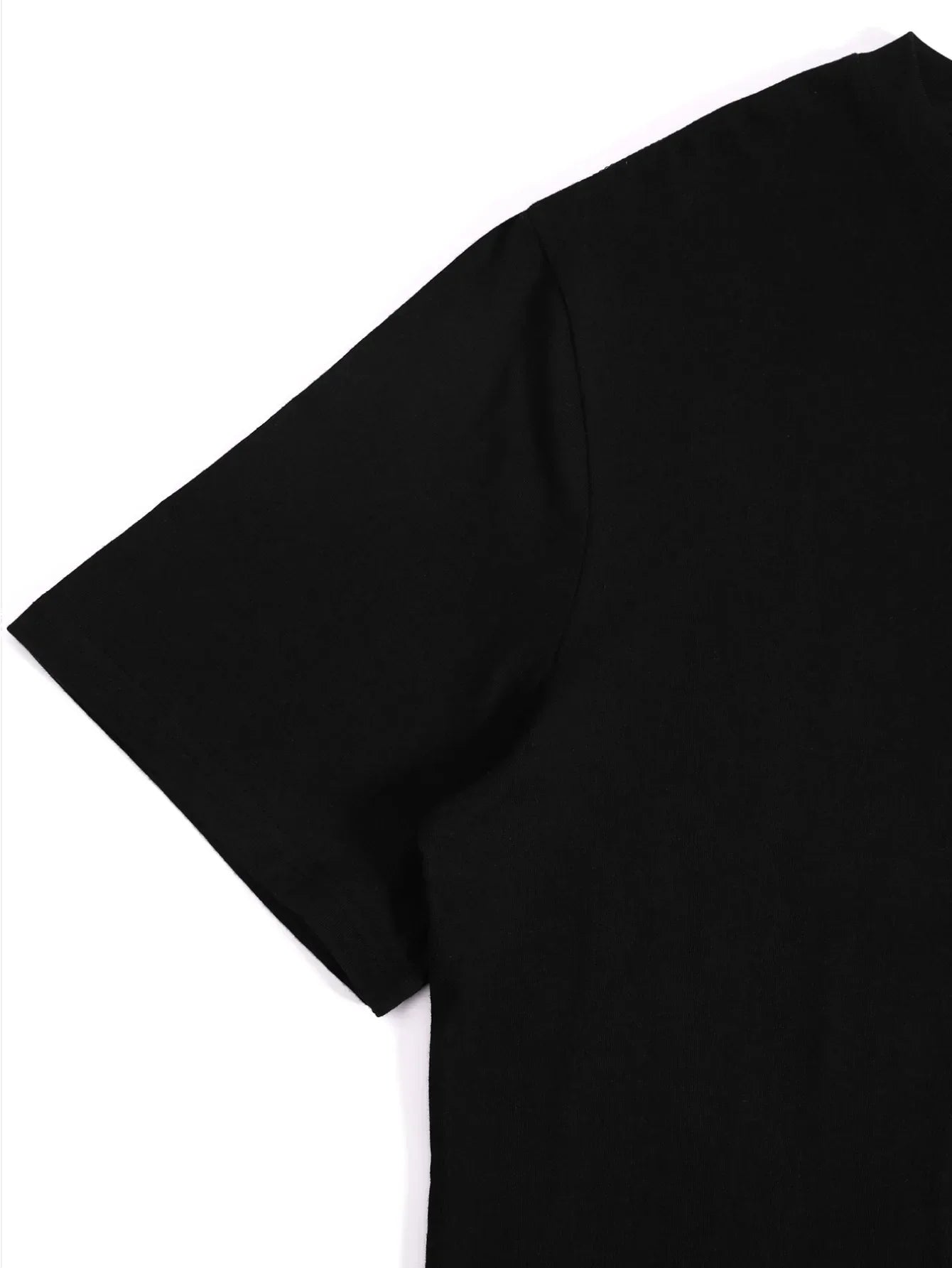 Black short-sleeved rapper plk polak graphic t-shirt with a simple design for women hip hop vintage t shirts streetwear
