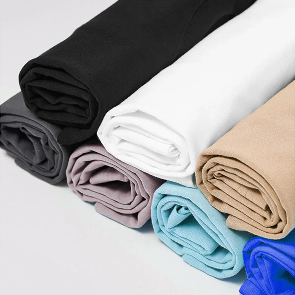 Neon-colored rolled tights in black white gray mauve beige light blue and royal blue for men women clothing fashion