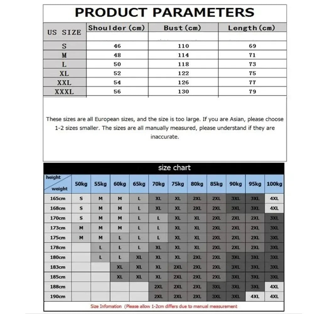 European size and weight-based clothing sizing chart in centimeters for rapper quevedo tour casual oversized hooded sweatshirt