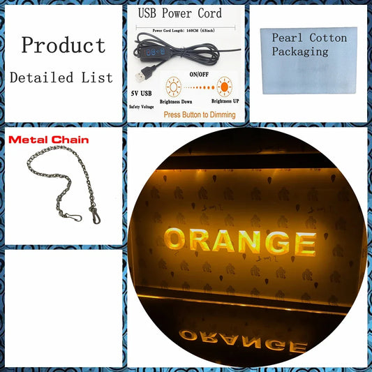 Glowing orange led neon sign with embossed carving wall art featuring a recording studio microphone for room decor