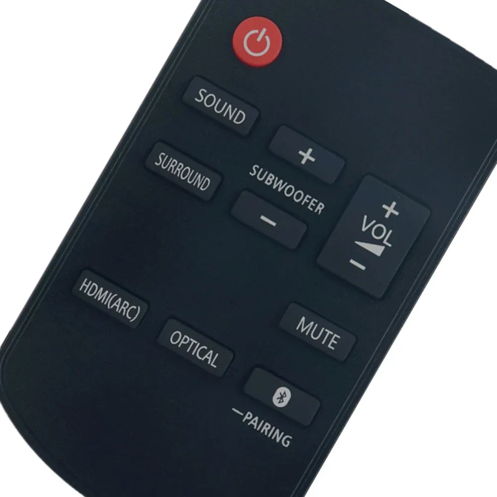 Black plastic remote control n2qayc000115 with red power button for panasonic su-htb488 sc-htb688eb-k theater tv sound system