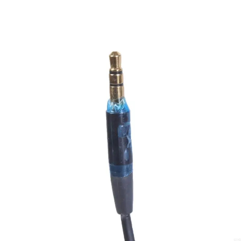 Black replacement audio cable with gold-plated 3.5mm jack and blue tape for pioneer dj hdj-x5 hdj-x7 hdj-s7 hdj-cx headphones