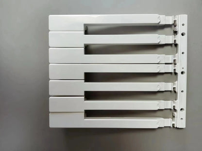 White sleek metal radiator with horizontal fins for replacement digital piano repair yamaha p45 p48 keys