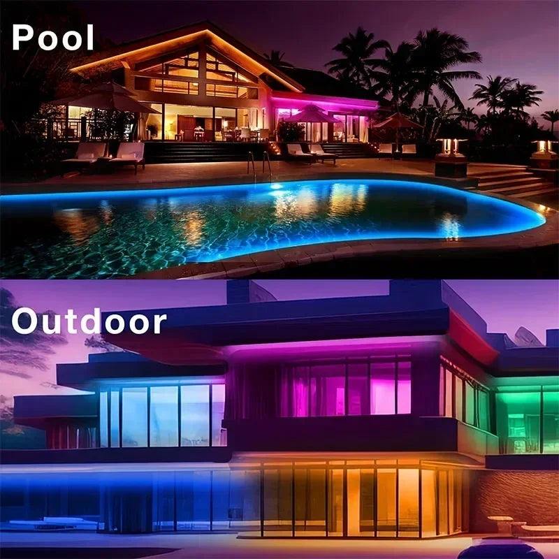 Rgb flexible led usb neon rope lights with vibrant customizable colors and rope lights remote for pool and architectural lighting