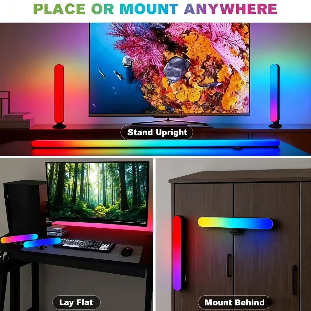 Colorful rgb usbled light bars with backlight remote symphony and strips music rhythm for ambient tv lighting decor