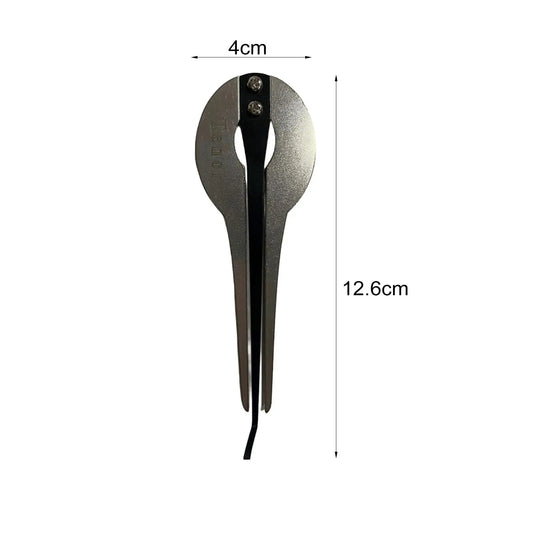Silver and black metal golf divot tool with sleek ergonomic design featured as russian jew harp beginners birthday gifts sound mouth musical instrument