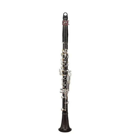 Black clarinet solo black with silver keys and red white ligature from rz new products solo black tube series musical instrument accessory