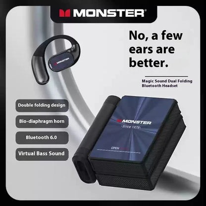 Black sales monster ac530 wireless Bluetooth music earphones gift with dynamic driver foldable design and matching charging case