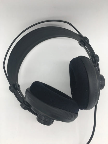 Black samson sr850 professional studio headphones with leather earcups, self-adjusting headband, 10hz-30khz frequency response