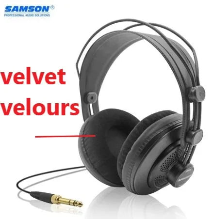 Black samson sr850 professional studio headphones with plush velvet earcups leather headband and 10hz-30khz frequency response
