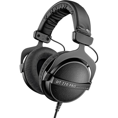 Black sanpusen dt770 pro studio monitor closed-back headphones with matte finish and padded headband for studio recording mixing