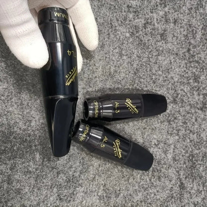 Black plastic saxophone head curdlin mouthpieces with gold yamaha lettering for al5 alto saxophone classical use