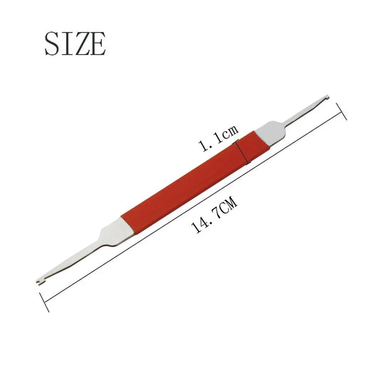 Red and silver saxophone needle spring hook tool with accessories double hooks design for precision woodwind repair tasks