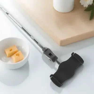 Black saxophone phone clip with silver telescopic pole adjustable sheet music holder and stable microphone clip bracket