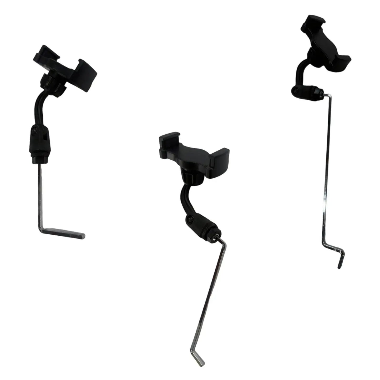 Black plastic saxophone phone holder with adjustable metal arms stand music clip for sheet music support