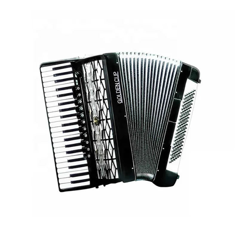Black and silver seasound jp2003 professional accordion instrument oem with 41 keys and registers piano keyboard layout