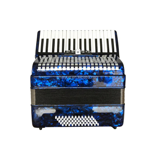 Blue marbled seasound oem jp3460 piano keyboard accordion with 34 keys 60 bass and 5 registers diatonic conformation