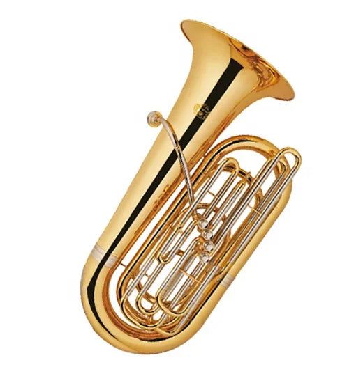Golden brass seasound oem jytu0745 gold lacquer tuba with pistons gold lacquer and intricate coiled tubing