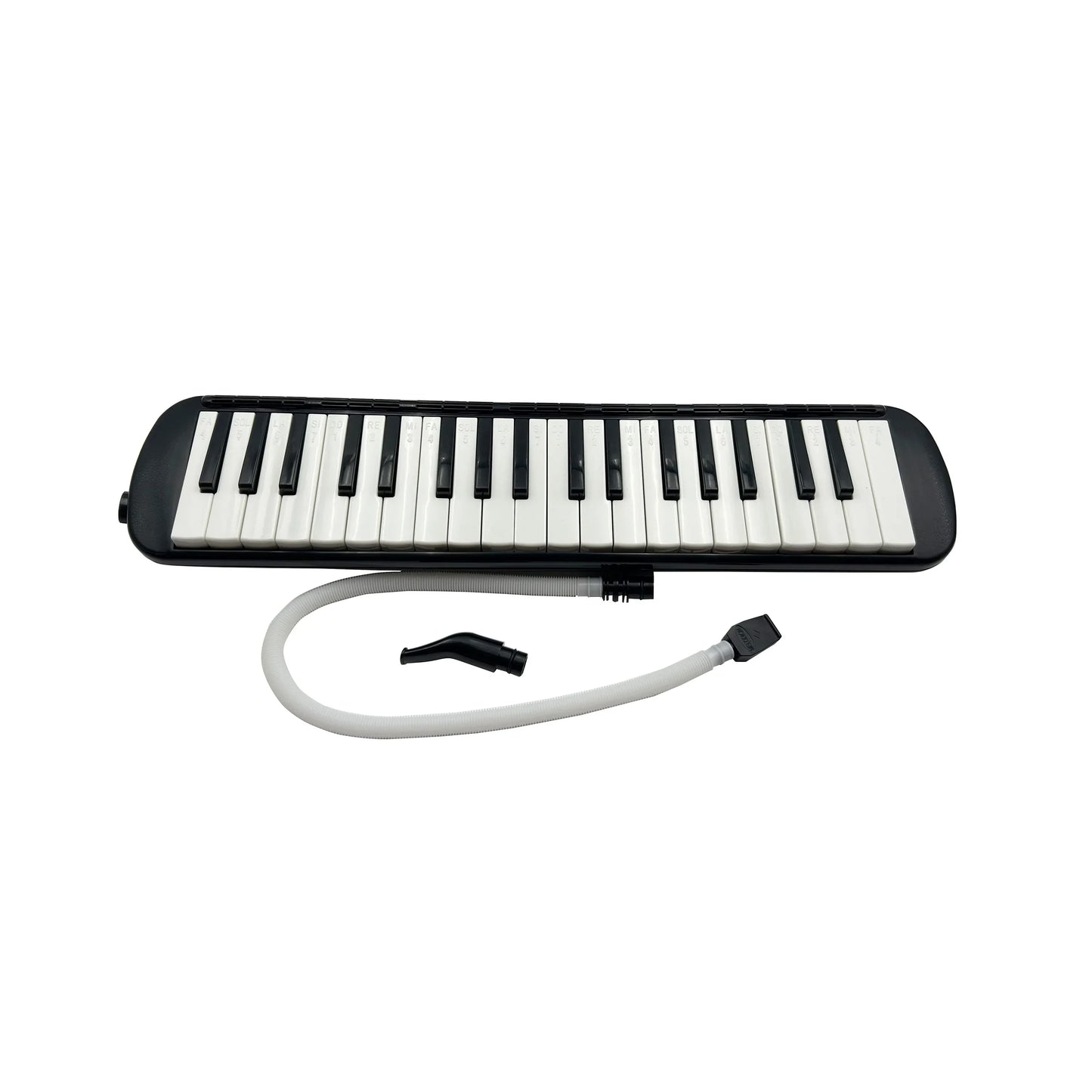 Seasound oem mini piano mouth organ 37-key black and white melodica with flexible gray tube and black mouthpiece bag diatonic jyml037