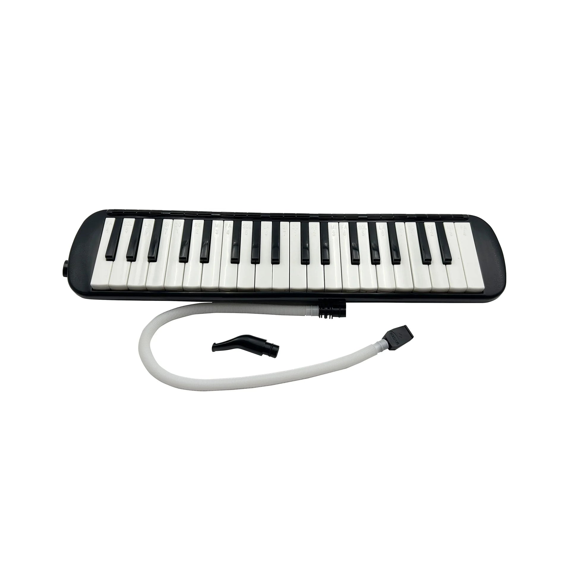 Seasound oem mini piano mouth organ 37-key black and white melodica with flexible gray tube and black mouthpiece bag diatonic jyml037