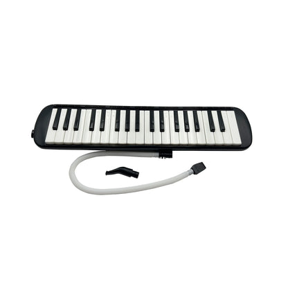Seasound oem mini piano mouth organ 37-key black and white melodica with flexible gray tube and black mouthpiece bag diatonic jyml037