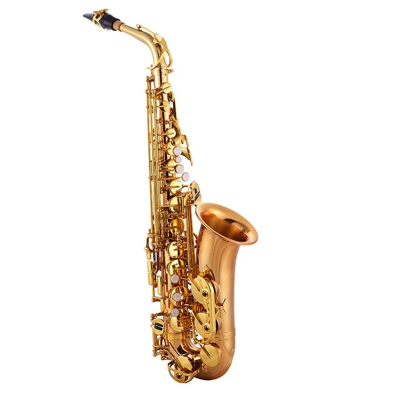 Seasound oem professional gold copper alto copper alto saxophone with sleek polished brass body and intricate keywork