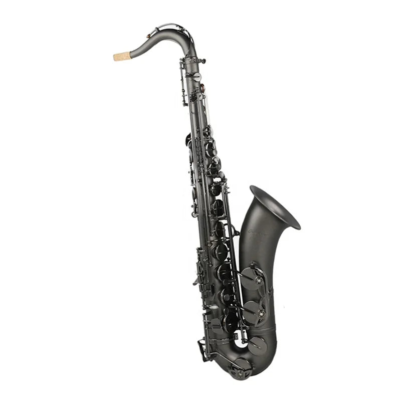 Black oem professional jyts103cf tenor saxophone woodwind instrument with matte finish and silver-toned keys