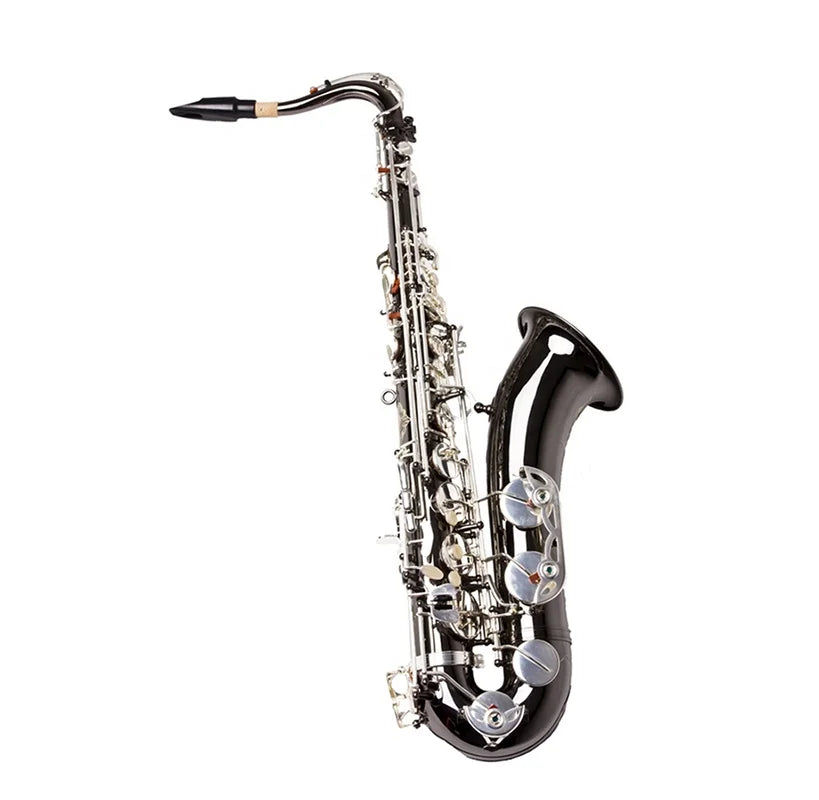 Oem professional jyts103cf black and silver alto saxophone woodwind instrument with glossy finish and intricate keywork