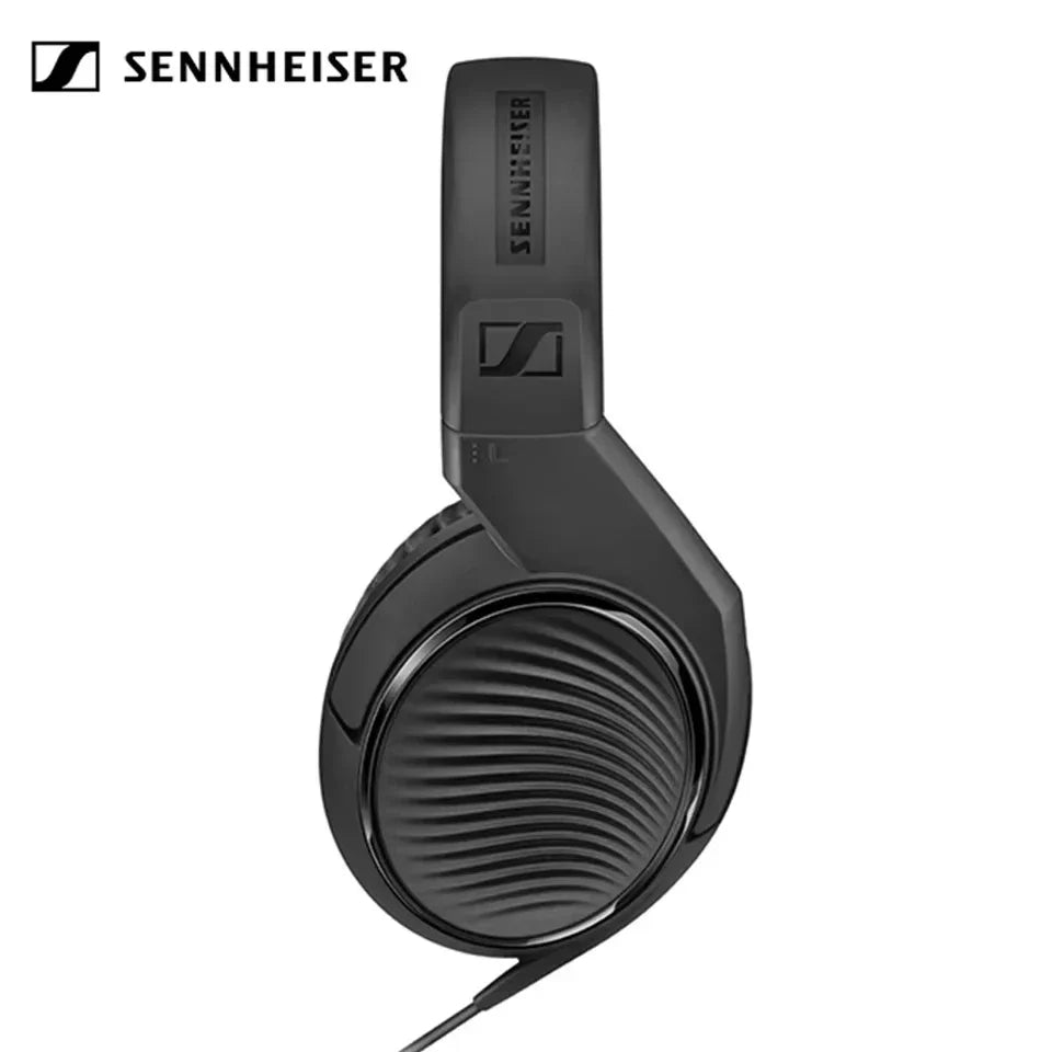 Sennheiser HD200Pro professional monitor headphones black matte finish with ribbed earcups for deep bass audio