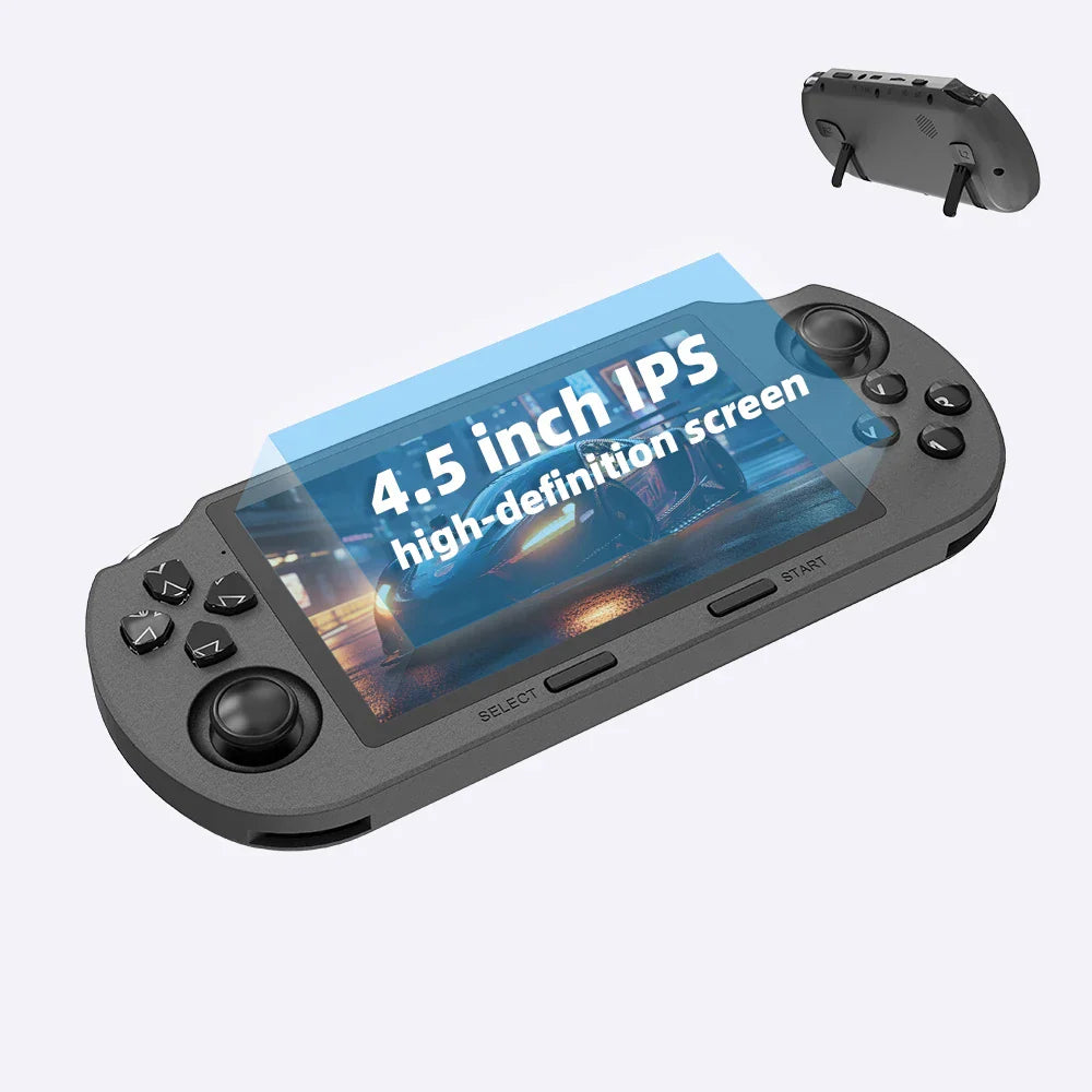 Black sf3000 handheld game console with 4.5-inch ips screen supporting e-books and music function built-in