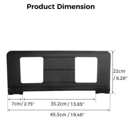 Black plastic music stand portable bed rail with two rectangular cutouts for casio roland yamaha p35 p45 p48 p105 p115 p121