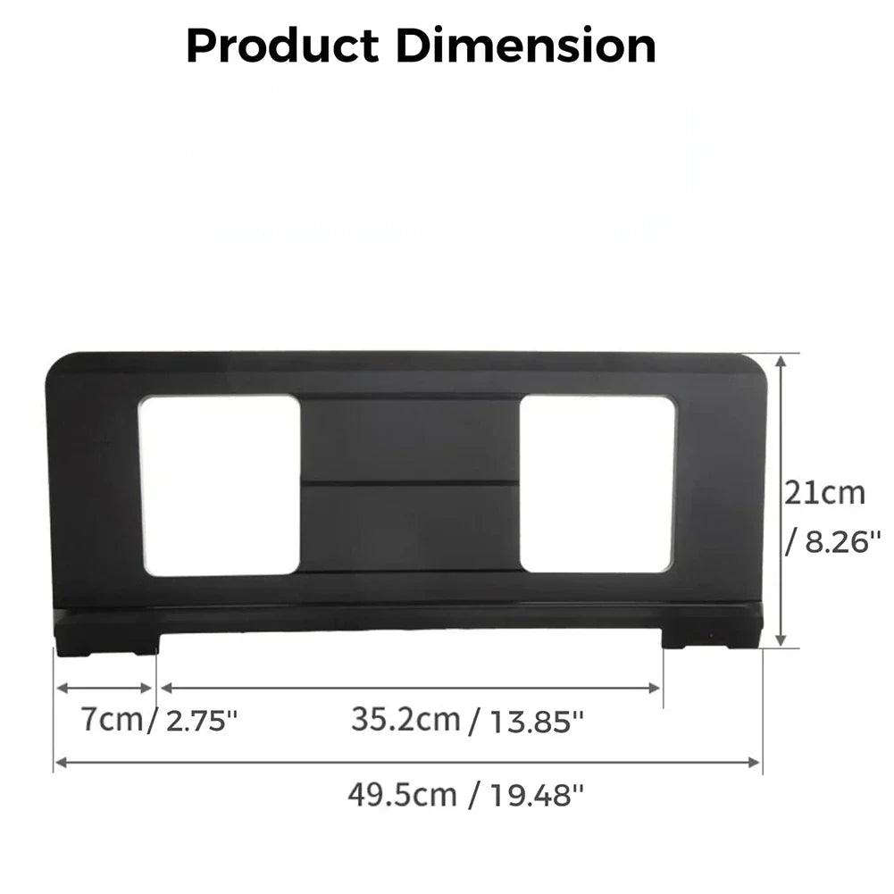 Black plastic sheet music stand with rectangular cutouts and ridge portable desktop book stand for roland yamaha p35