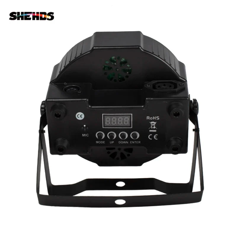 Black plastic shehds 1pcs led 7x12w par light with digital display and control buttons for dj disco use