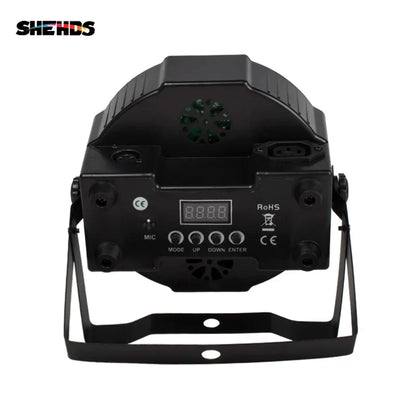 Black plastic shehds 1pcs led 7x12w par light with digital display and control buttons for dj disco use