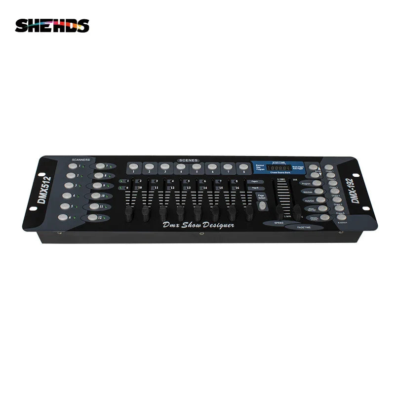 Black shehds new 192 dmx controller dj equipment with knobs and sliders for console stage lighting and moving head spotlights control