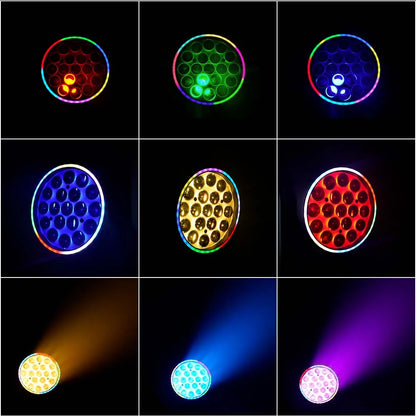 Circular led stage lights with 19x15w rgbw 4in1 ring wash beam in multiple colors for disco wedding music events