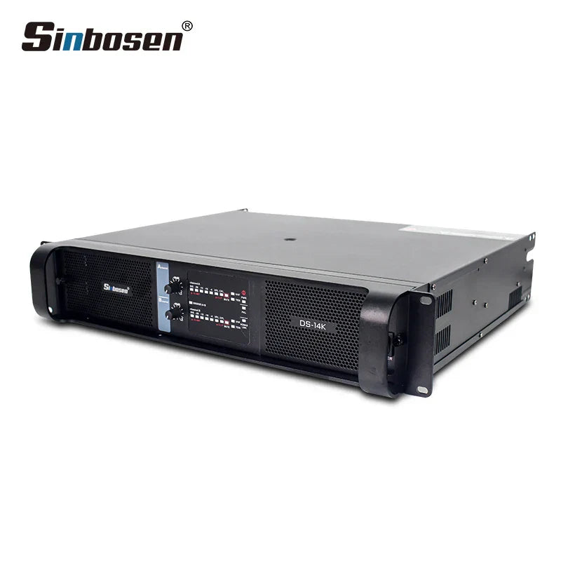 Black sinbosen ds-14k professional audio power amplifier with 2 channel 4000w sound and speaker professional subwoofer design