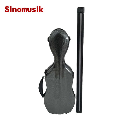 Sinomusik high quality black carbon fiber hard case archtop with textured finish and matching handle case wholesale factory