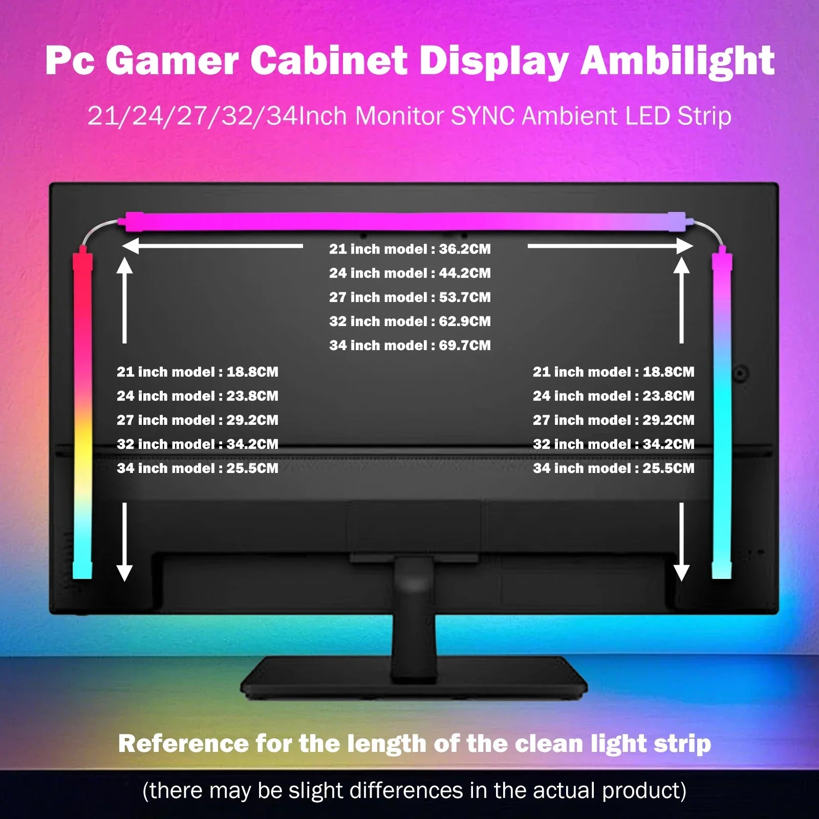 Ambient led strip for pc gamer cabinet display featuring skydimo smart rgb lights strip music game sync with vibrant rgb lighting