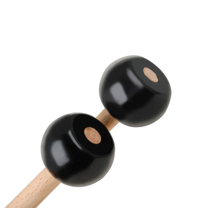 Slade pair marimba drumsticks with black glossy wooden heads and light wood handles for percussion instruments