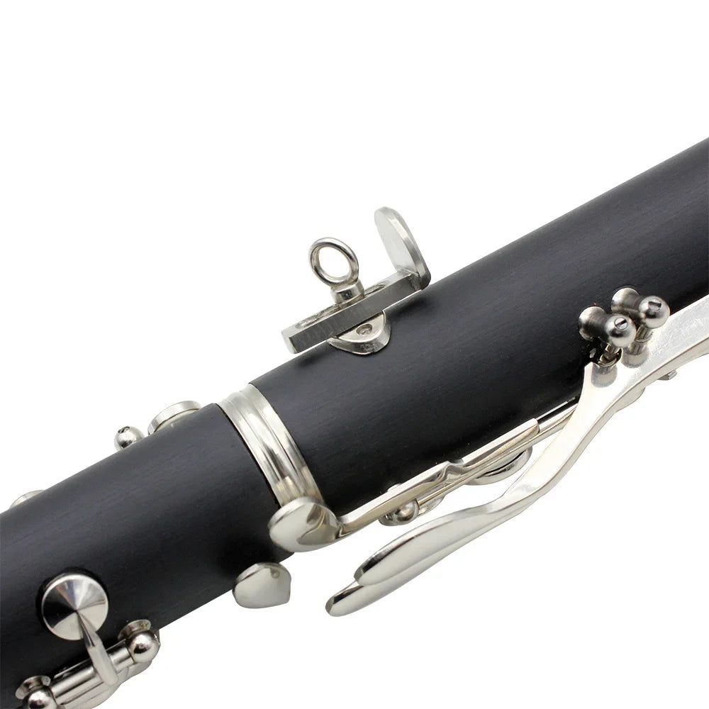 Black slade bb clarinet with silver keys bakelite wooden professional wooden clarinet for music performance