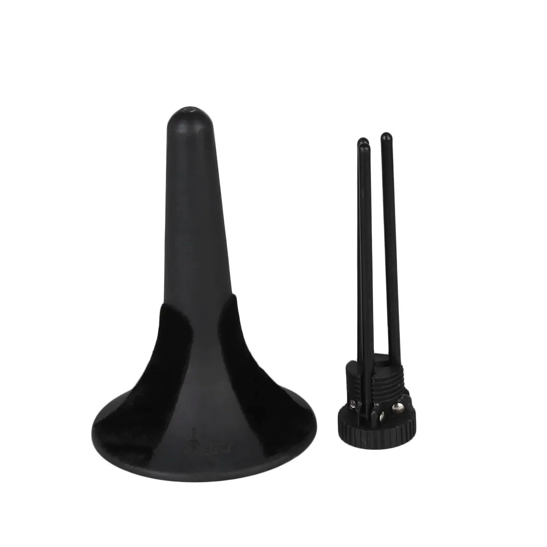 Slade black trumpet foldable abs metal stand with removable legs and threaded collar for portable brass instrument support