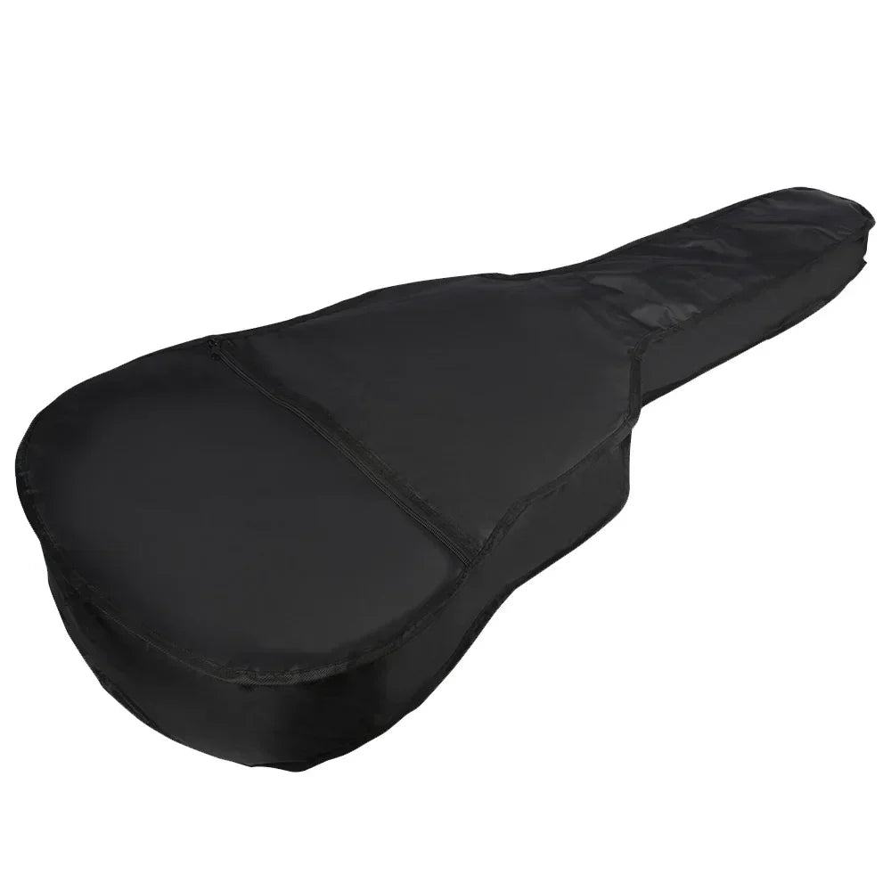 Black fabric slade portable guitar carry bag with sleek padded design and shoulder strap backpack for classical acoustic guitar